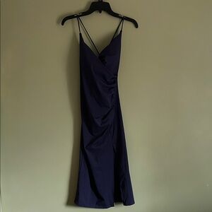 NWT HALARA SoftlyZero Airy Crossover Ruched Lace Up Bodycon Dress Size S